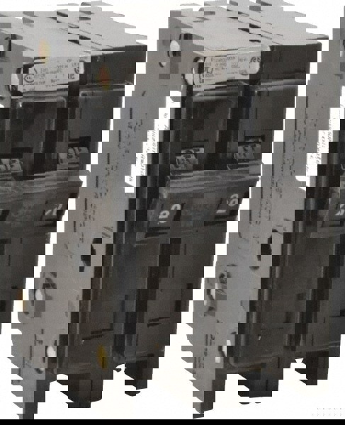 20 Amp, 120/240 VAC, 24 VDC, 48 VDC, 80 VDC, 2 Pole, Plug In Miniature Circuit Breaker